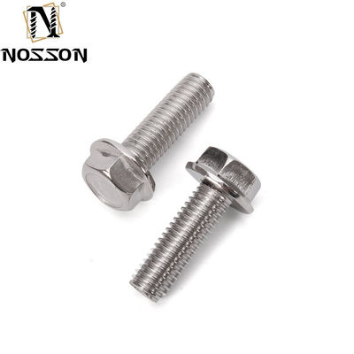 DIN Standard A2-70 boulons en acier inoxydable à flange hexagonale finition simple pour des solutions de fixation polyvalentes