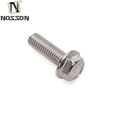 DIN Standard A2-70 boulons en acier inoxydable à flange hexagonale finition simple pour des solutions de fixation polyvalentes