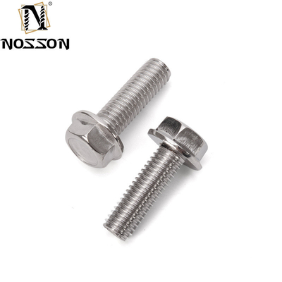 Boulons de roulement haut de gamme pour les applications lourdes DIN Standard Hex Flange Head Serrated Screws A2-70/A4-80/304/316