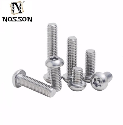 ANSI/ASME Standard 304 en acier inoxydable Torx tête de panneau ronde avec épingle vis de sécurité anti-vol à six bouts bouton de tête à l'épreuve de la falsification boulons