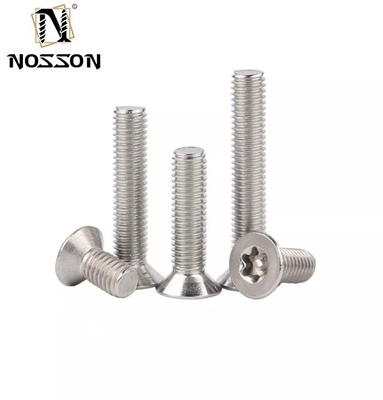 Système de mesure métrique Tête plate en acier inoxydable tamper proof anti-vol Torx vis de sécurité avec broche M3 M4 M5 M6 M7 M8
