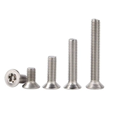 Vis métrique de sécurité de la tête de la torche en acier inoxydable avec broche pour M1.6-M20 dans le système de mesure plat en argent standard JIS