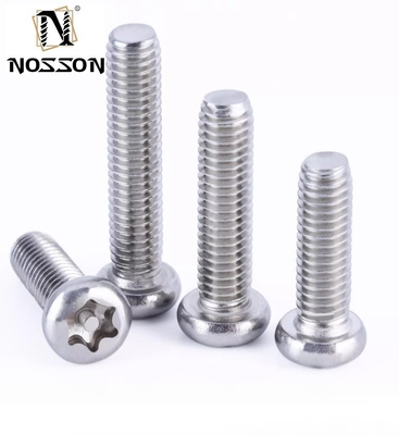 Vis métrique de sécurité de la tête de la torche en acier inoxydable avec broche pour M1.6-M20 dans le système de mesure plat en argent standard JIS