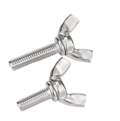 Screw d'aile métallique de taille personnalisée avec certification ISO9001 et matériau en acier inoxydable