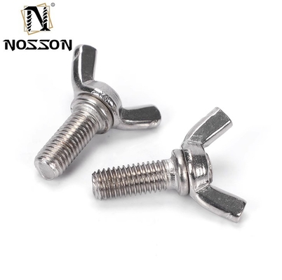 Screw d'aile métallique de taille personnalisée avec certification ISO9001 et matériau en acier inoxydable