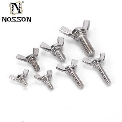 Screw d'aile métallique de taille personnalisée avec certification ISO9001 et matériau en acier inoxydable