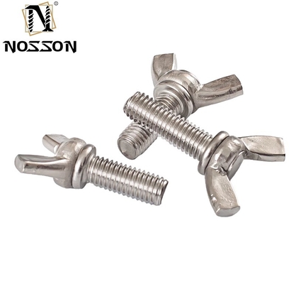 Screw d'aile métallique de taille personnalisée avec certification ISO9001 et matériau en acier inoxydable