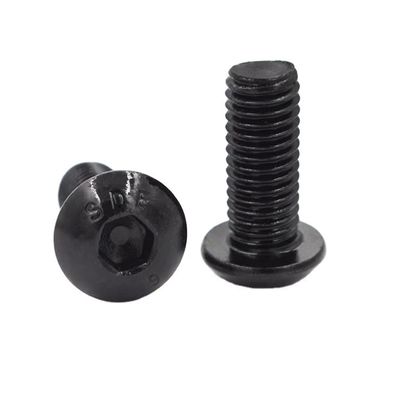 Écrans à bouton métriques en acier allié noir à hexagone ISO7380 et système de mesure métrique pour les applications lourdes