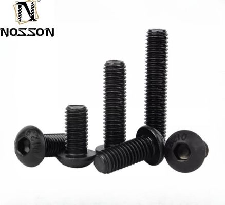 Écrans à bouton métriques en acier allié noir à hexagone ISO7380 et système de mesure métrique pour les applications lourdes