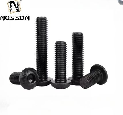 Écrans à bouton métriques en acier allié noir à hexagone ISO7380 et système de mesure métrique pour les applications lourdes