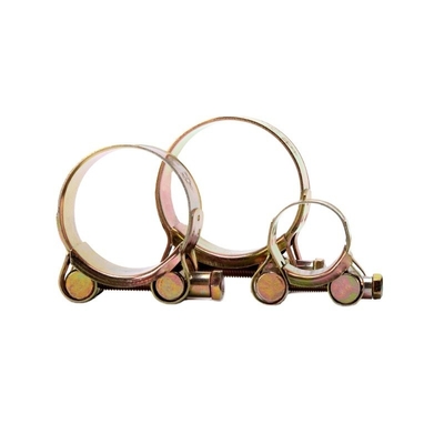 Clampes de tuyaux en acier galvanisé revêtues de zinc Collier en acier inoxydable caoutchouc chargé Clampes de tuyaux revêtues de caoutchouc pour tubes à haute résistance