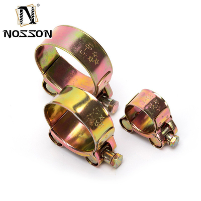 Clampes de tuyaux en acier galvanisé revêtues de zinc Collier en acier inoxydable caoutchouc chargé Clampes de tuyaux revêtues de caoutchouc pour tubes à haute résistance