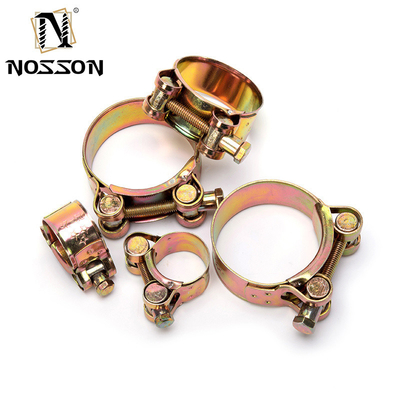 Clampes de tuyaux en acier galvanisé revêtues de zinc Collier en acier inoxydable caoutchouc chargé Clampes de tuyaux revêtues de caoutchouc pour tubes à haute résistance
