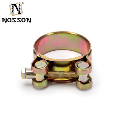 Clampes de tuyaux en acier galvanisé revêtues de zinc Collier en acier inoxydable caoutchouc chargé Clampes de tuyaux revêtues de caoutchouc pour tubes à haute résistance