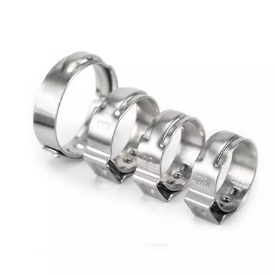 Système de mesure métrique Serre à tuyau sans pas à oreille unique pour raccords de plomberie Pex ZINC Finition JIS Standard