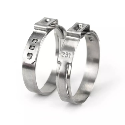 Système de mesure métrique Serre à tuyau sans pas à oreille unique pour raccords de plomberie Pex ZINC Finition JIS Standard