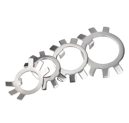 Laveuse à serrure à ressort dans les produits alimentaires et les boissons ANSI/ASME Laveuse à six griffes en acier au carbone standard pour les noix rondes de tailles M6-M30