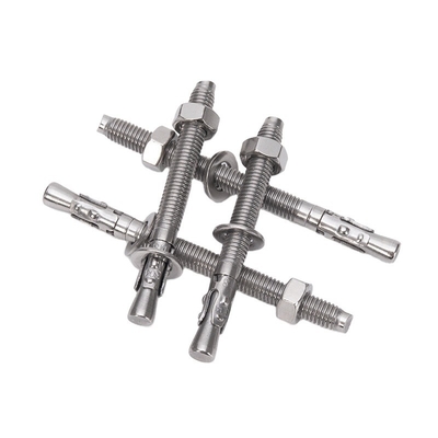 Résistant à la corrosion DIN Standard Silver Steel Wedge Anchor Hot Dip Galvanized Expansion Anchor Boulons M6 M8 M10 M12 M16