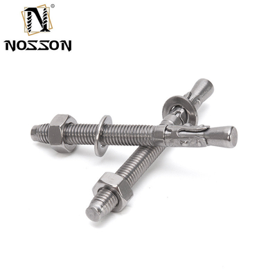 Résistant à la corrosion DIN Standard Silver Steel Wedge Anchor Hot Dip Galvanized Expansion Anchor Boulons M6 M8 M10 M12 M16