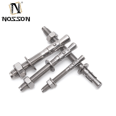 Résistant à la corrosion DIN Standard Silver Steel Wedge Anchor Hot Dip Galvanized Expansion Anchor Boulons M6 M8 M10 M12 M16