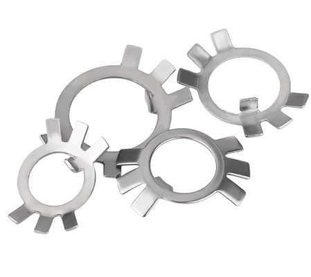 Retenant de noix ronde en acier plaqué en zinc noir à six griffes anti-perte de retraite laveuse à plat pour l'industrie générale