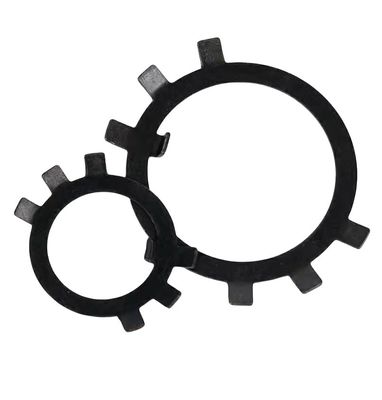 Retenant de noix ronde en acier plaqué en zinc noir à six griffes anti-perte de retraite laveuse à plat pour l'industrie générale