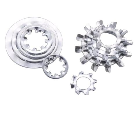 Laveuse à serrure à dents à style plat essentielle pour les opérations minières DIN6797J en acier inoxydable SS304 en acier au carbone zincé