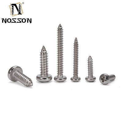 M2.5 DIN7981 H Crochets à tête de panneau en retrait croisé avec entraînement Phillips à point cône de type C en acier inoxydable