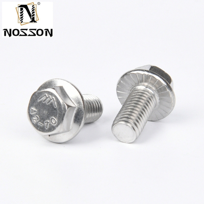 Boulons de chariot en acier inoxydable Grade 4.8 8.8 10.9 12.9 Boulons à bride hexagonale Dacromet avec fil complet DIN6921