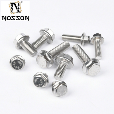 Boulons de chariot en acier inoxydable Grade 4.8 8.8 10.9 12.9 Boulons à bride hexagonale Dacromet avec fil complet DIN6921