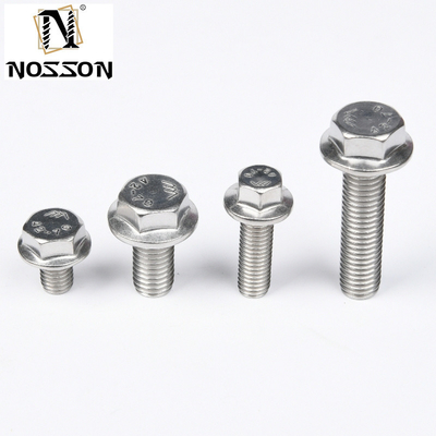Acier revêtu en zinc de premier ordre DIN6921 boulon à tête hexagonale à bride M10 M12 M6 pour applications lourdes