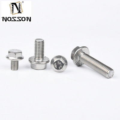 Acier revêtu en zinc de premier ordre DIN6921 boulon à tête hexagonale à bride M10 M12 M6 pour applications lourdes
