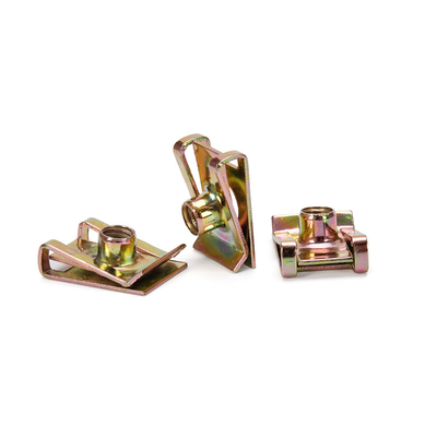 M4-M10 Tête hexagonale Plain Metal U Shaped Speed Clip Nuts Fasteners pour le fer acier au carbone zinc plaqué Noix de pinceau Noix de roseau Noix noire
