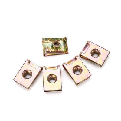 M4-M10 Tête hexagonale Plain Metal U Shaped Speed Clip Nuts Fasteners pour le fer acier au carbone zinc plaqué Noix de pinceau Noix de roseau Noix noire