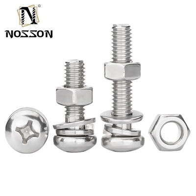 Système de mesure INCH Pan Head Croix vis zinc M3 M4 M5 M6 avec tailles 1,6-20 mm et finition chromée