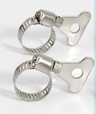 Échantillon en stock de pince à gorge en acier inoxydable SS304 avec poignée pour tuyau d'eau, boucle de fixation en finition en zinc