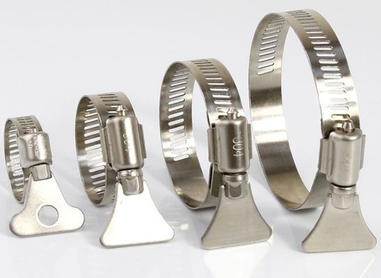 Échantillon en stock de pince à gorge en acier inoxydable SS304 avec poignée pour tuyau d'eau, boucle de fixation en finition en zinc