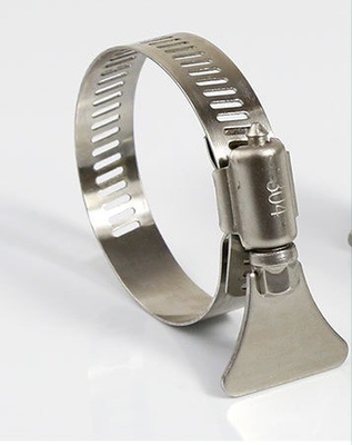 Échantillon en stock de pince à gorge en acier inoxydable SS304 avec poignée pour tuyau d'eau, boucle de fixation en finition en zinc