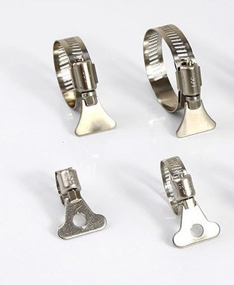 Échantillon en stock de pince à gorge en acier inoxydable SS304 avec poignée pour tuyau d'eau, boucle de fixation en finition en zinc