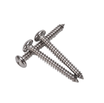 Écrou à vis à tête en acier inoxydable métrique 304 Pan Screw à vis à tête en tôle à vis métallique avec tête de fromage et finition chromée Din 7981