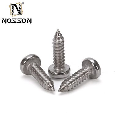 Écrou à vis à tête en acier inoxydable métrique 304 Pan Screw à vis à tête en tôle à vis métallique avec tête de fromage et finition chromée Din 7981