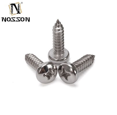 Écrou à vis à tête en acier inoxydable métrique 304 Pan Screw à vis à tête en tôle à vis métallique avec tête de fromage et finition chromée Din 7981