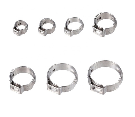 Clamps d'oreille simple en acier inoxydable 304 pour l'industrie générale fourni par support personnalisé OEM