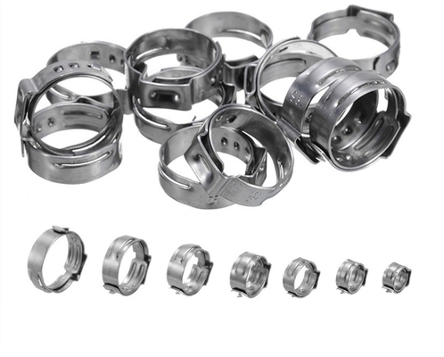 Clamps d'oreille simple en acier inoxydable 304 pour l'industrie générale fourni par support personnalisé OEM