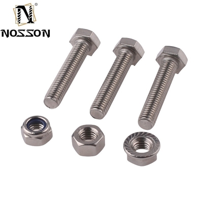 En acier inoxydable ANSI/ASME M8 boulon à tête hexagonale Grade 4.8/ 8.8/ 10.9/ 12.9 Boulon à demi-fil et écrous Pernos Din 931 Finition zinc