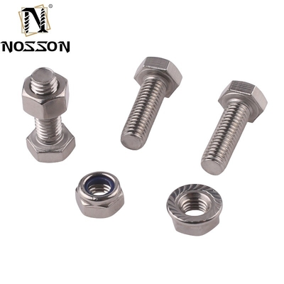En acier inoxydable ANSI/ASME M8 boulon à tête hexagonale Grade 4.8/ 8.8/ 10.9/ 12.9 Boulon à demi-fil et écrous Pernos Din 931 Finition zinc