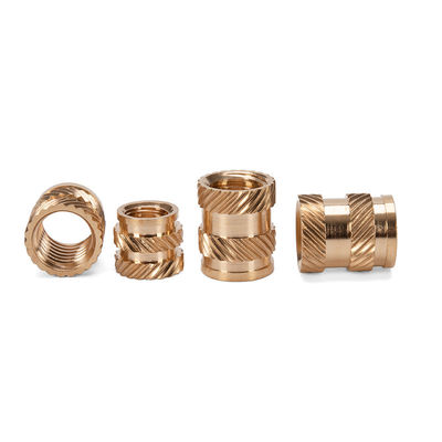 Tourner et moulage par injection CNC sur mesure M4 Knurling Brass Threaded Insert Thumb Nut avec finition revêtue de zinc-flaque