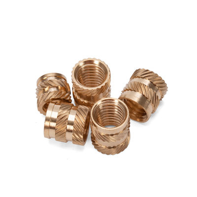 Tourner et moulage par injection CNC sur mesure M4 Knurling Brass Threaded Insert Thumb Nut avec finition revêtue de zinc-flaque