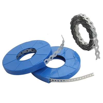 100% QC approuvé High Durability Perforated Steel Tape Plastic Sprayed Tape Metal Performance blanche et durable Largeur de 12 mm
