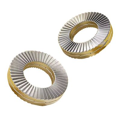 Laveuse à double pliage à verrouillage automatique pour la lutte contre la perte en acier inoxydable en acier inoxydable DIN25201 à double coin empilé